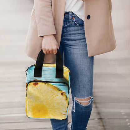 Sliced Pineapple Print Bible Tote Bag