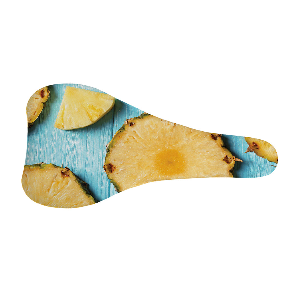 Sliced Pineapple Print Bicycle Seat Cover