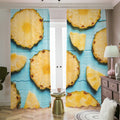 Sliced Pineapple Print Dimout Pencil Pleat Curtains