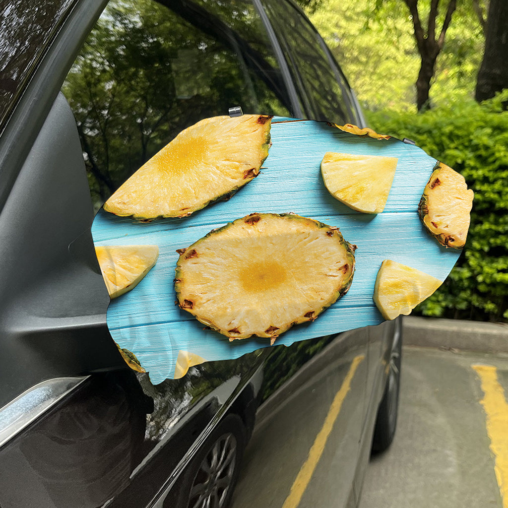 Sliced Pineapple Print Car Side Mirror Covers