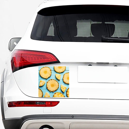 Sliced Pineapple Print Car Sticker