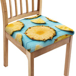 Sliced Pineapple Print Chair Cushion Cover