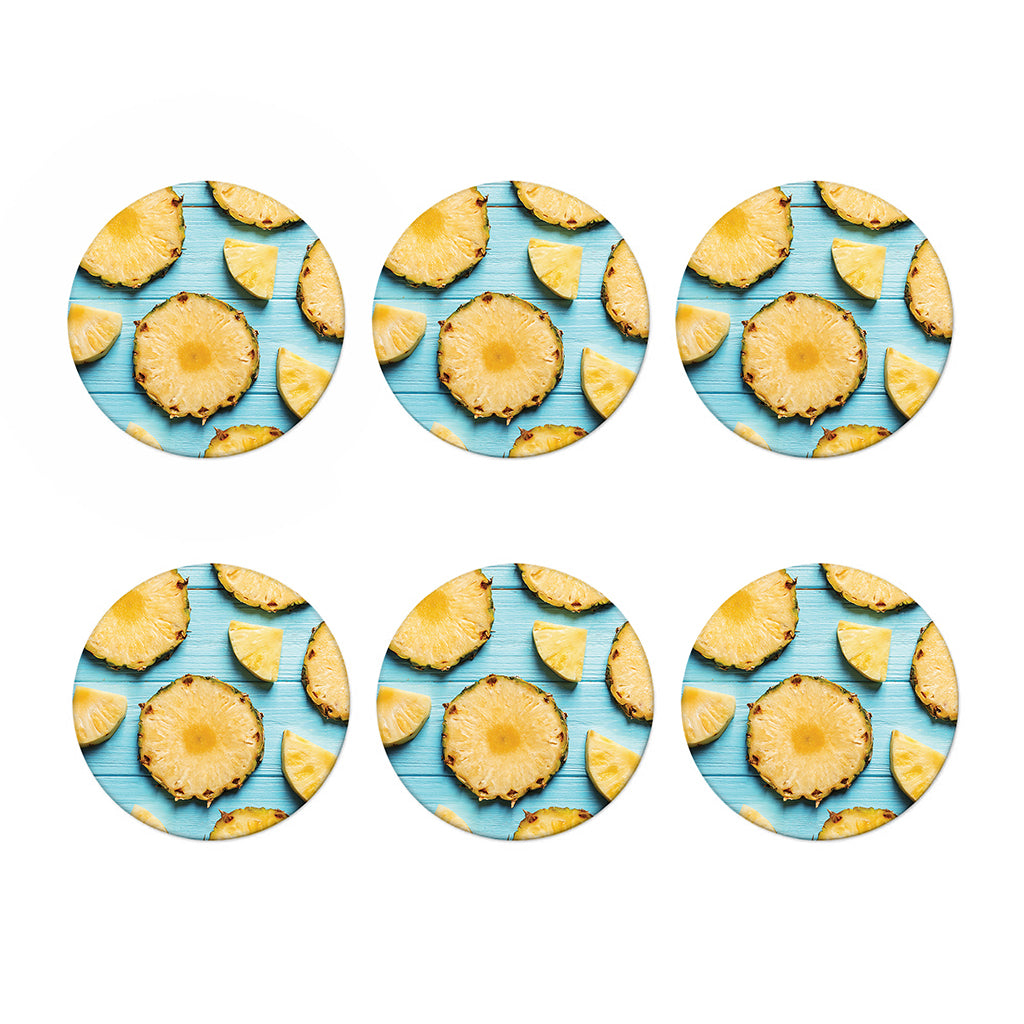 Sliced Pineapple Print Coaster Set