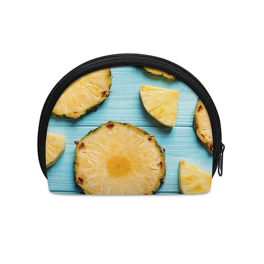 Sliced Pineapple Print Coin Purse