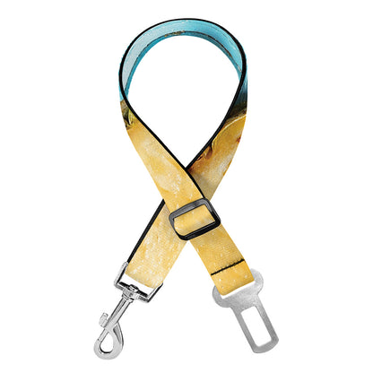Sliced Pineapple Print Dog Seat Belt