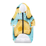 Sliced Pineapple Print Dog Zip Up Hoodie