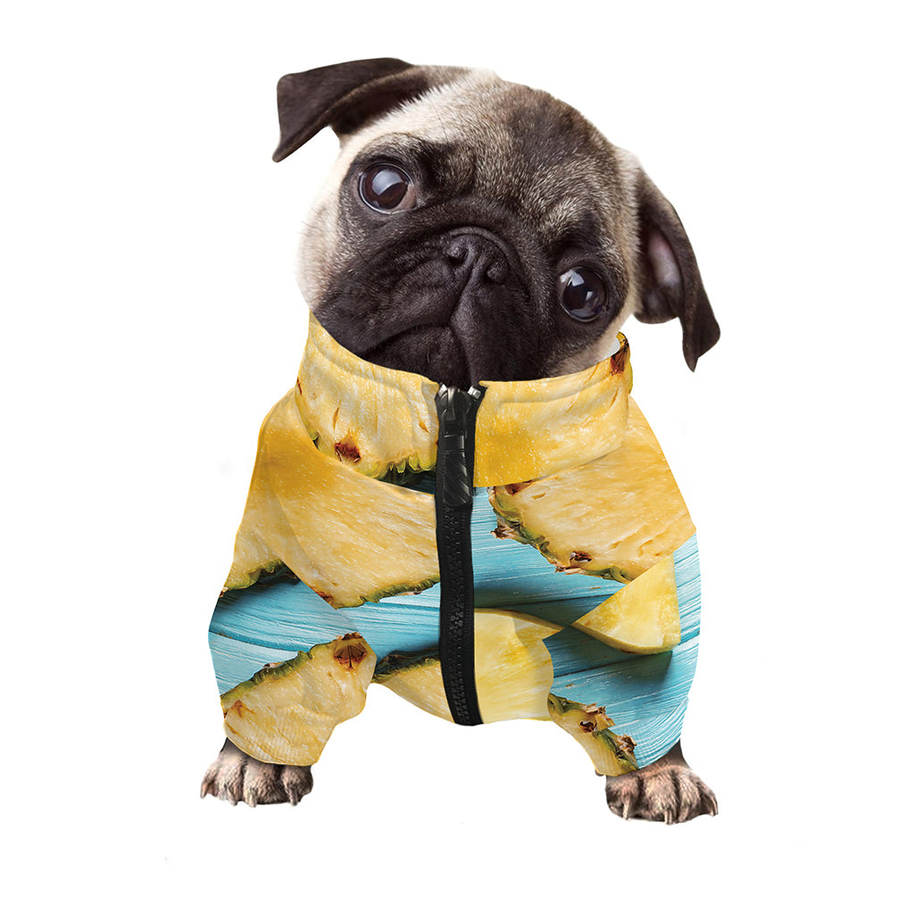 Sliced Pineapple Print Dog Zip Up Jacket