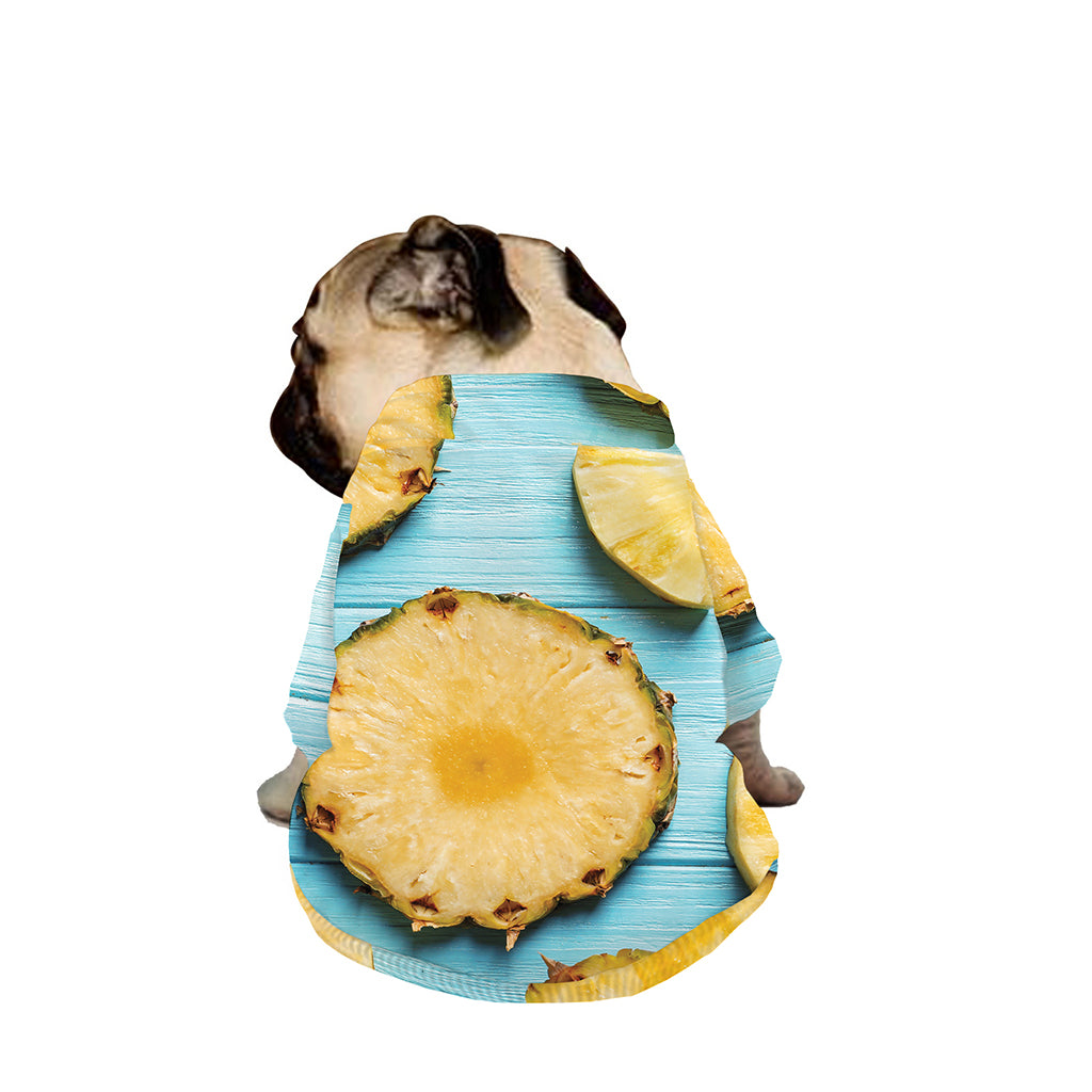 Sliced Pineapple Print Dog Zip Up Jacket