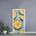 Sliced Pineapple Print Door Sticker