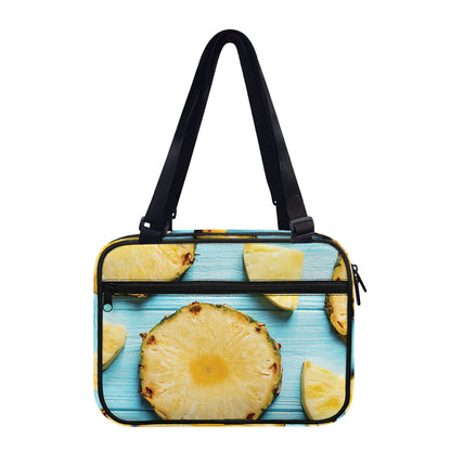 Sliced Pineapple Print Double Strap Bible Bag