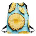 Sliced Pineapple Print Drawstring Backpack