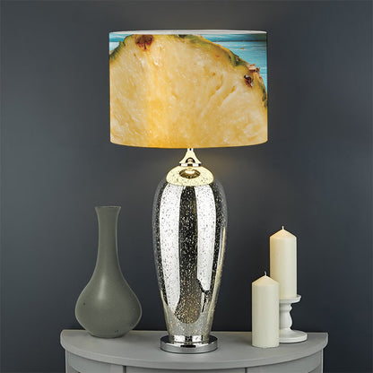 Sliced Pineapple Print Drum Lamp Shade