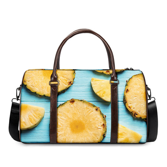Sliced Pineapple Print Duffle Bag