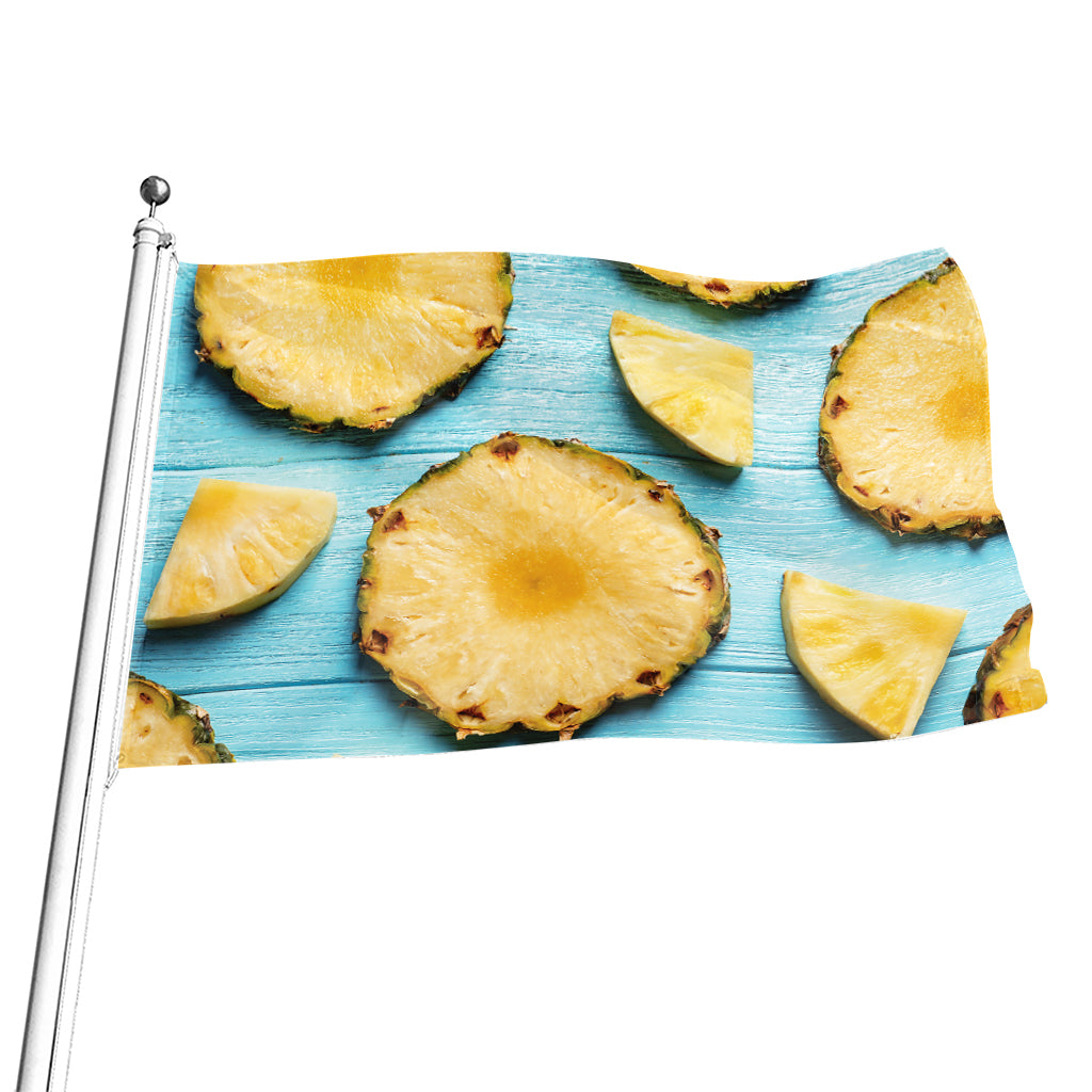 Sliced Pineapple Print Flag