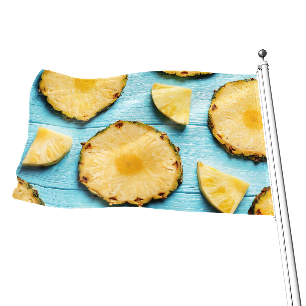 Sliced Pineapple Print Flag