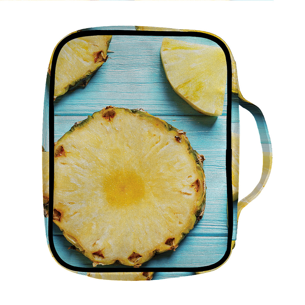 Sliced Pineapple Print Front Pocket Bible Bag