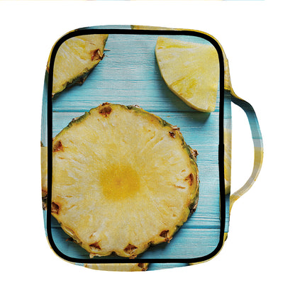 Sliced Pineapple Print Front Pocket Bible Bag