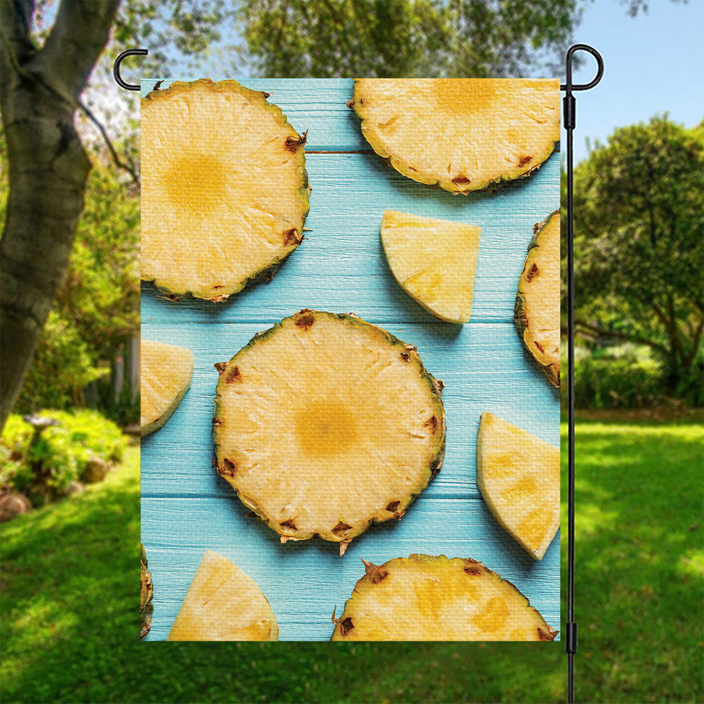 Sliced Pineapple Print Garden Flag