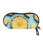 Sliced Pineapple Print Glasses Case