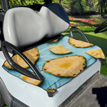 Sliced Pineapple Print Golf Cart Seat Cover