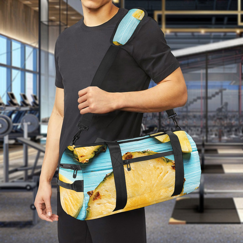 Sliced Pineapple Print Gym Bag