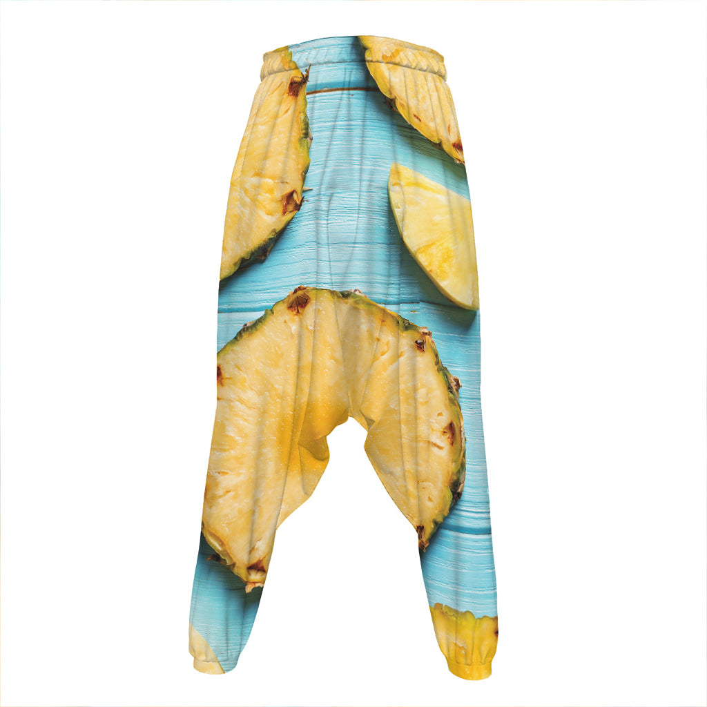Sliced Pineapple Print Hammer Pants