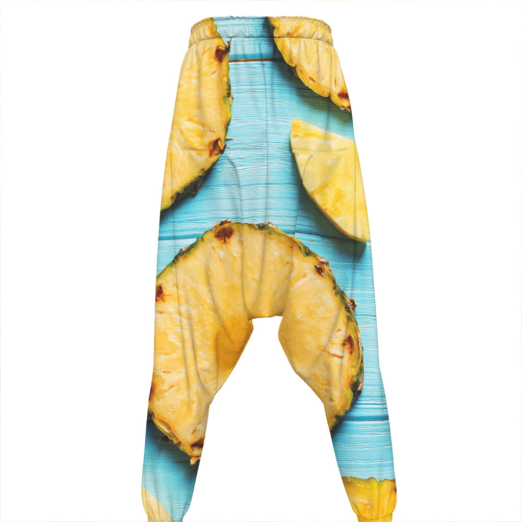Sliced Pineapple Print Hammer Pants