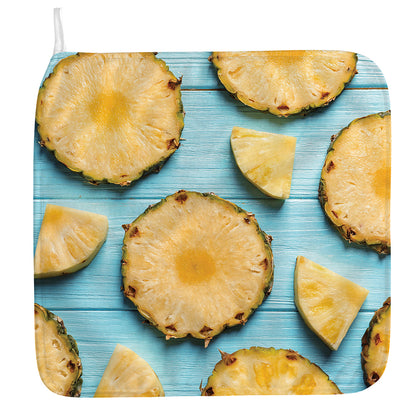Sliced Pineapple Print Hand Towel