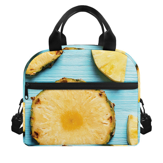 Sliced Pineapple Print Insulated Lunch Bag
