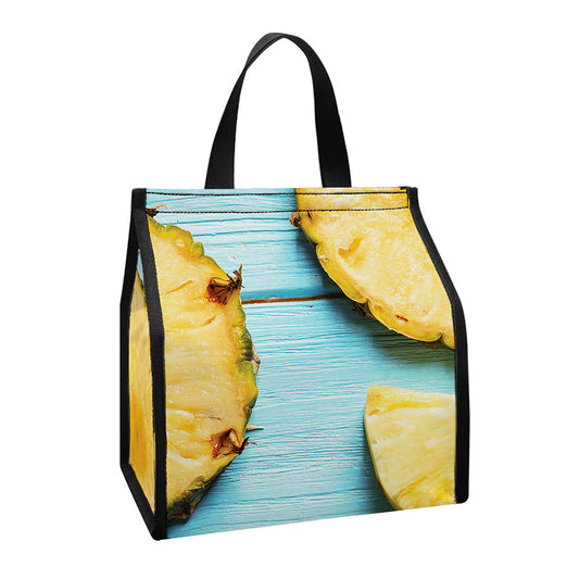 Sliced Pineapple Print Insulated Lunch Tote