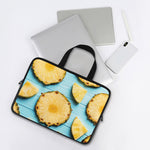 Sliced Pineapple Print Laptop Sleeve With Handle