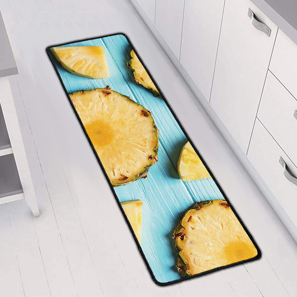 Sliced Pineapple Print Long Kitchen Mat