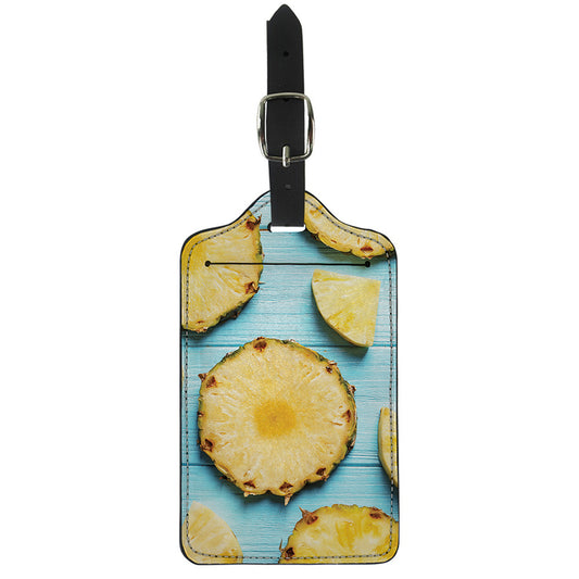 Sliced Pineapple Print Luggage Tag