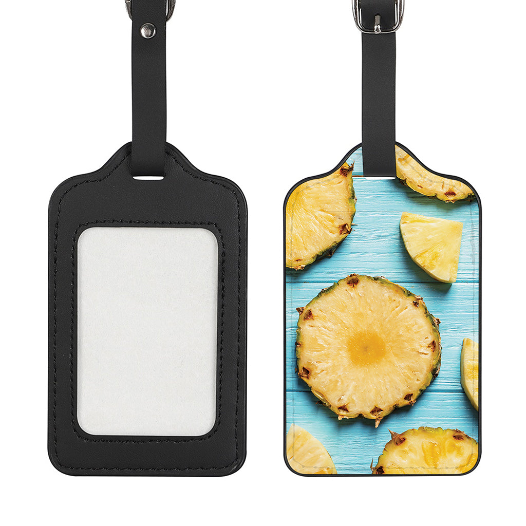 Sliced Pineapple Print Luggage Tag