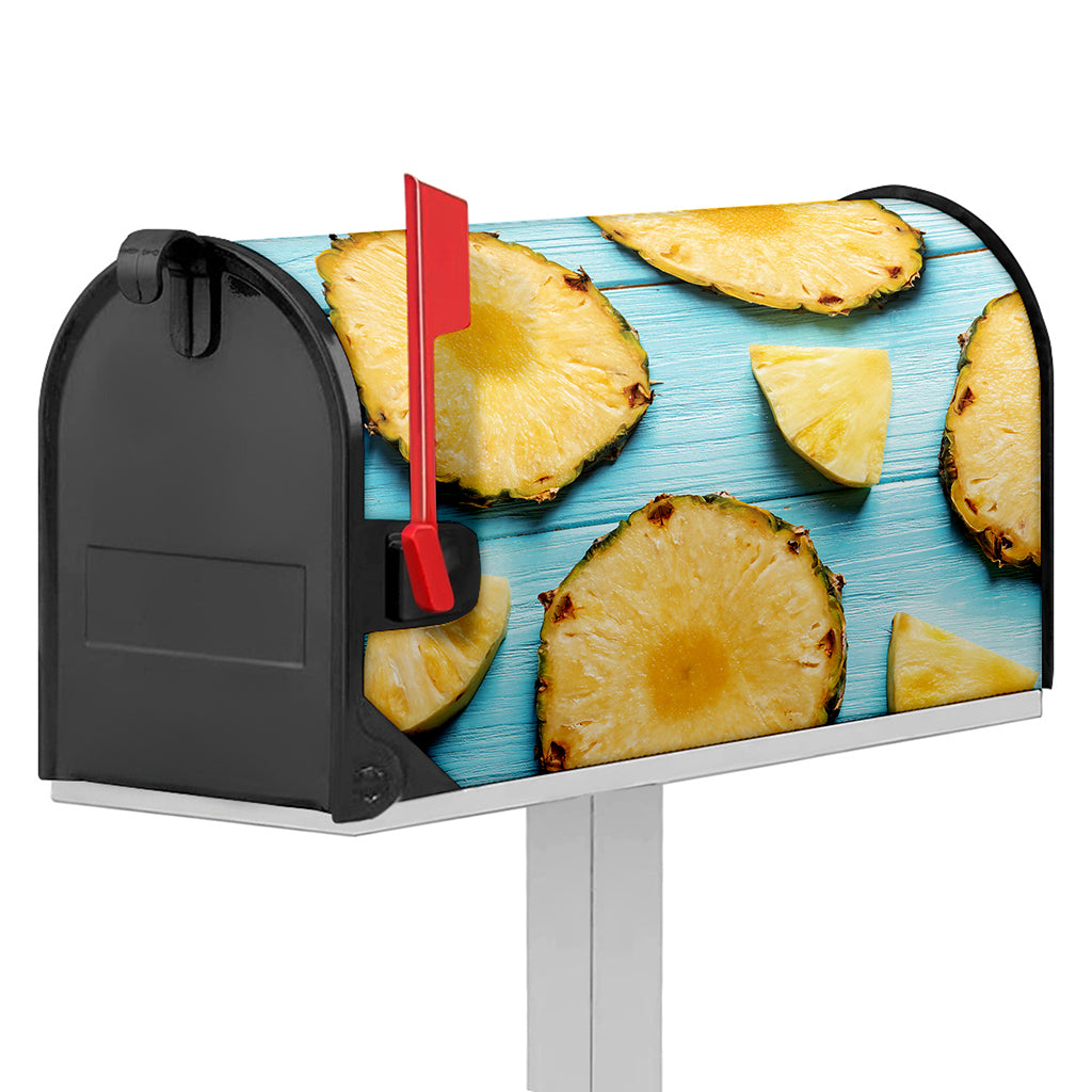 Sliced Pineapple Print Mailbox Cover