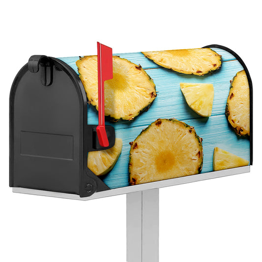 Sliced Pineapple Print Mailbox Cover