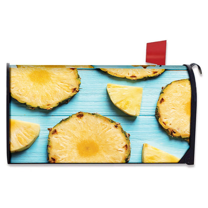 Sliced Pineapple Print Mailbox Cover
