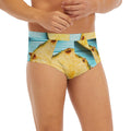 Sliced Pineapple Print Men's Briefs