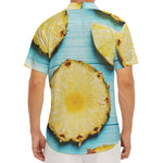 Sliced Pineapple Print Men's Deep V-Neck Shirt