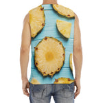 Sliced Pineapple Print Men's Fitness Tank Top
