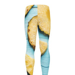 Sliced Pineapple Print Men's leggings