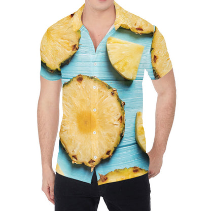 Sliced Pineapple Print Men's Shirt