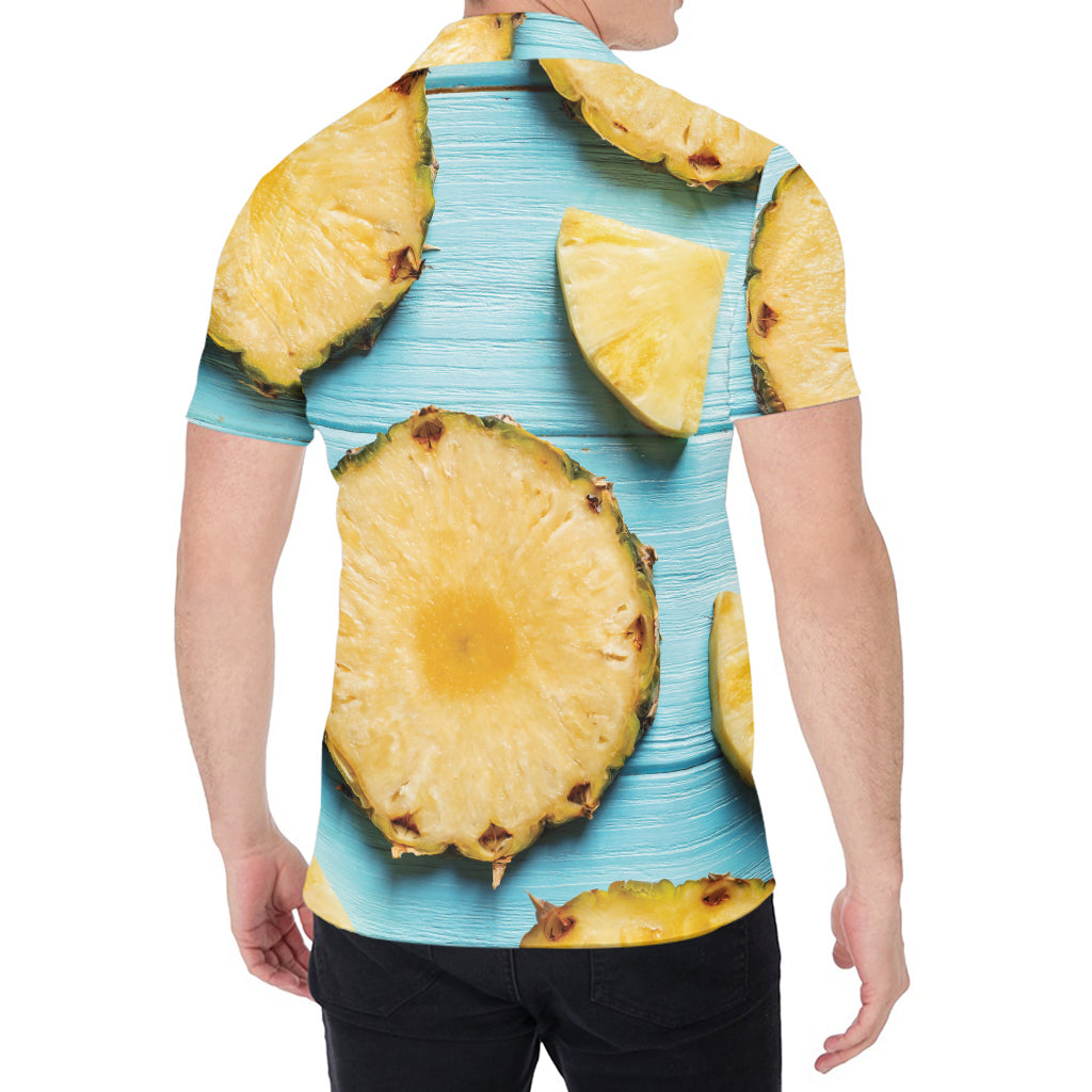 Sliced Pineapple Print Men's Shirt