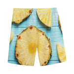 Sliced Pineapple Print Men's Sports Shorts