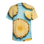 Sliced Pineapple Print Men's Sports T-Shirt
