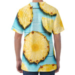Sliced Pineapple Print Men's Velvet T-Shirt