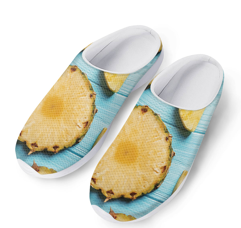 Sliced Pineapple Print Mesh Casual Shoes