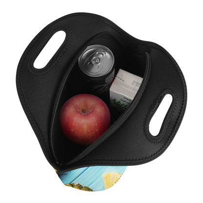 Sliced Pineapple Print Neoprene Lunch Bag