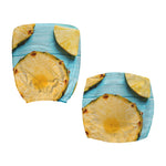 Sliced Pineapple Print Office Chair Cover