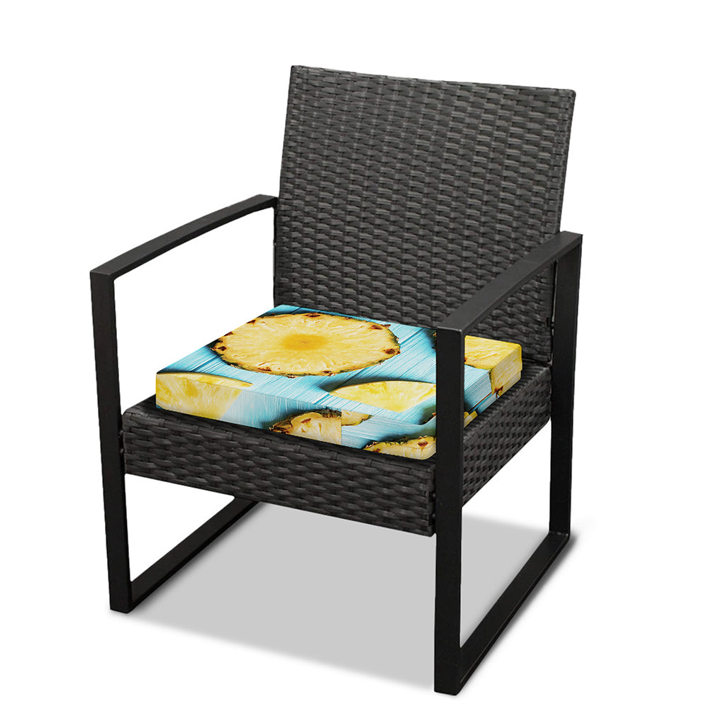 Sliced Pineapple Print Outdoor Seat Cushion Cover